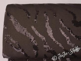 Viskose Jersey Pailletten braun 