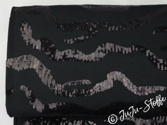 Viskose Jersey Pailletten schwarz 