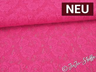 Spitze Blumen uni pink 