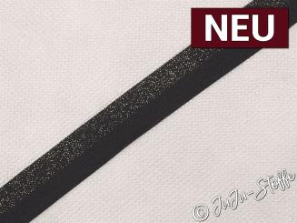 Falzgummi Glitzer schwarz Breite 20mm 