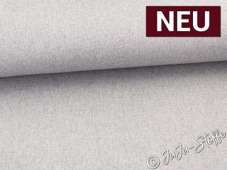 Dekostoff mit Fleeceabseite uni grau meliert 
