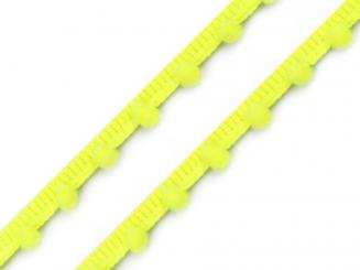 Borte mit Bommel Breite 7mm in gelb 