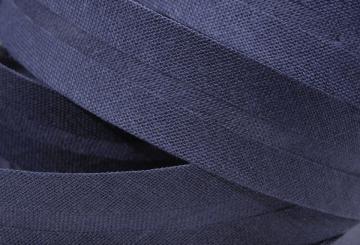 Schrägband aus Baumwolle vorgefalzt Breite 2cm in atlantic 