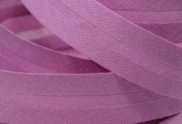 Schrägband aus Baumwolle vorgefalzt Breite 2cm in flieder 