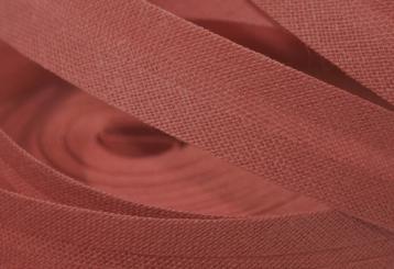 Schrägband aus Baumwolle vorgefalzt Breite 2cm in terra 