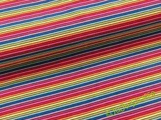 Jersey Streifen Ringel Regenbogen schwarz 