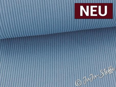 Bündchen Grobstrick uni jeans Oeko-Tex® 
