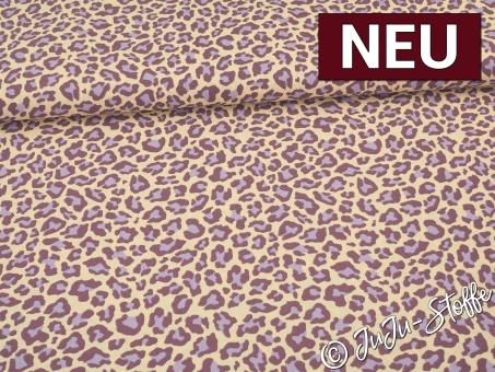 Baumwolle Popeline Leo sand Oeko-Tex® 