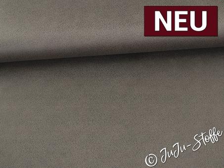 Wildlederimitat Stretch Foliendruck taupe Oeko-Tex® 
