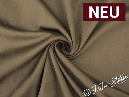 Wildlederimitat Stretch khaki Oeko-Tex® 