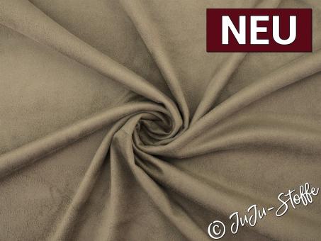 Wildlederimitat Stretch taupe Oeko-Tex® 