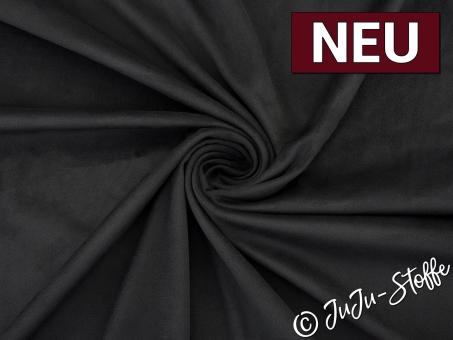 Wildlederimitat Stretch schwarz Oeko-Tex® 