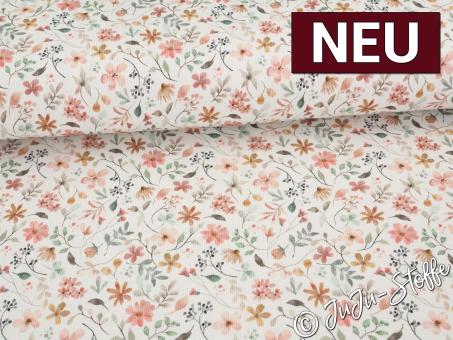 Ripp Jersey Blumen Oeko-Tex® 