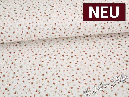 Jersey mit Lochmuster Blümchen Oeko-Tex® 