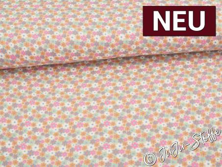 Musselin Blüten bunt Oeko-Tex® 