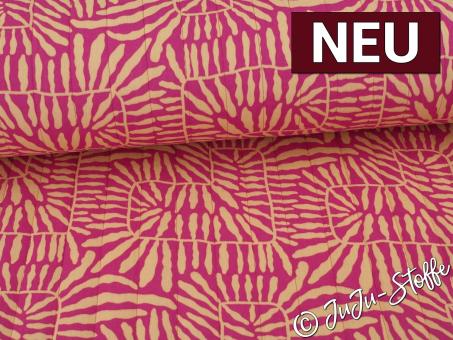 Musselin Stepper Abstract fuchsia Oeko-Tex® 