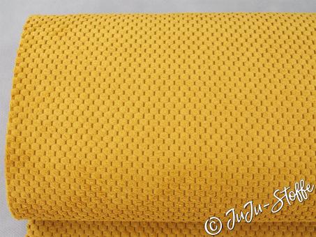 Dekostoff Velour mit Struktur senf 