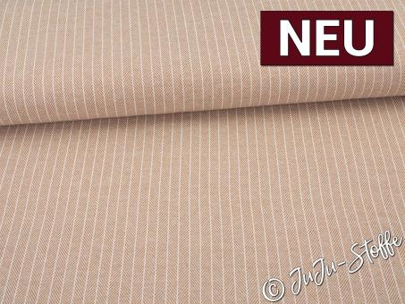 Jacquard-Jersey Fischgrät beige 
