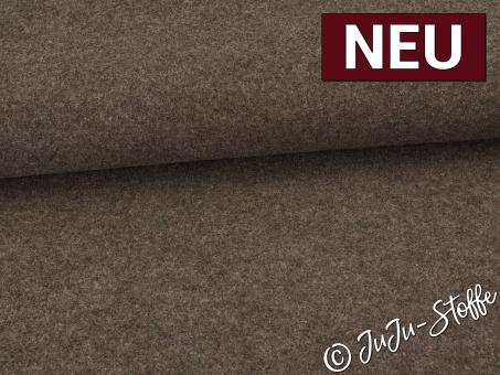 Wollwalk braun meliert Oeko-Tex® 