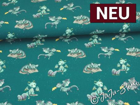 Jersey Miracle Drachen by Christiane Zielinski Oeko-Tex® 