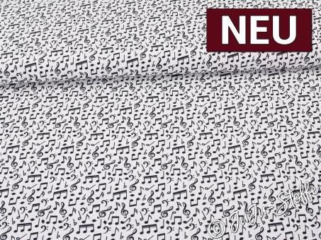 Baumwolle Noten weiß Oeko-Tex® 