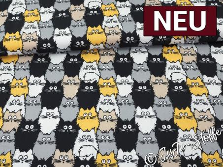 Baumwolle Katzen Oeko-Tex® 