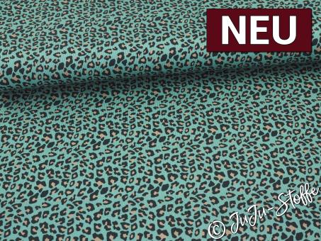 Ripp-Jersey Leo smaragd Oeko-Tex® 