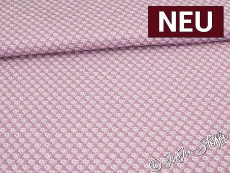 Baumwolle Blumen altrosa Oeko-Tex® 