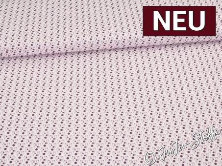 Baumwolle Blümchen mauve Oeko-Tex® 