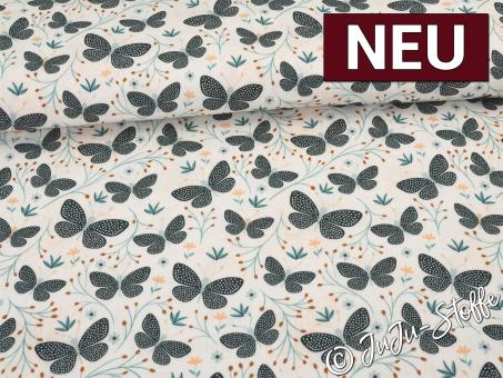 Slub Musselin Schmetterlinge Oeko-Tex® 