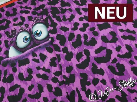 French Terry Panel Monsta lila by Thorsten Berger Oeko-Tex® 