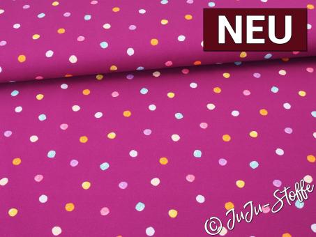 Jersey Punkte magenta Flowerpop by Hip Som Hap 