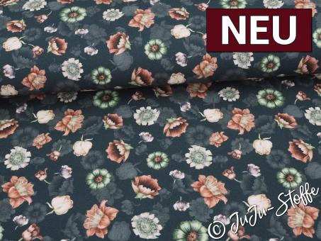 Modal French Terry Victrorian Flowers by Bienvenido Colorido Oeko-Tex® 