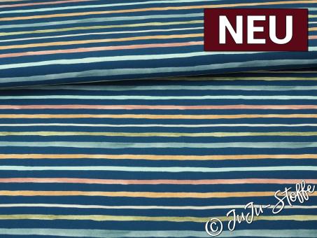 Jersey Streifen blau Oeko-Tex® 
