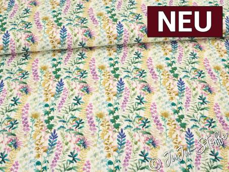 Baumwolle Popeline Blätterranken Oeko-Tex® 