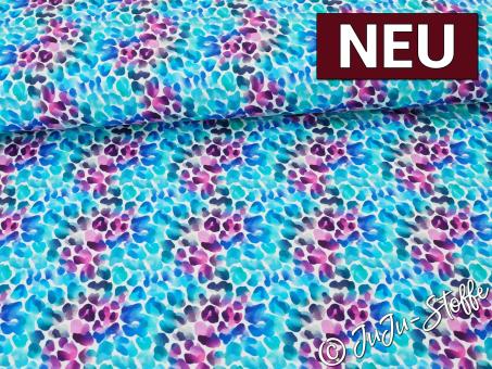 Viskose Jersey Leo aqua Oeko-Tex® 