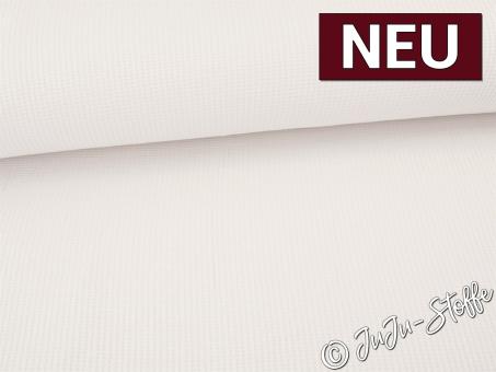 Waffel-Jersey uni ecru 