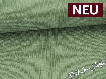 Cord Stepper mit Teddyfleece uni khaki 