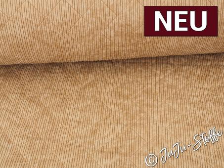 Cord Stepper mit Teddyfleece uni hellbraun 