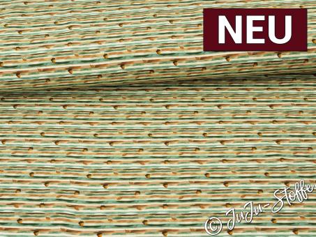 Jersey Eicheln und Blätter Oeko-Tex® 
