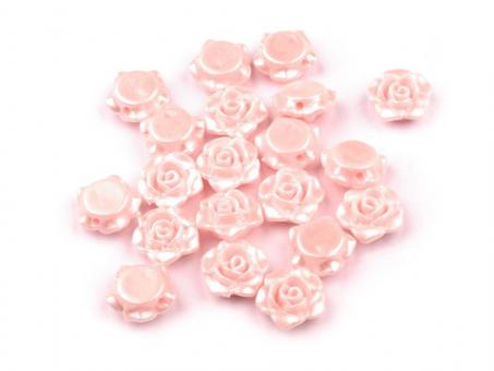 10er-Set Perlen "Rosen" rosa 