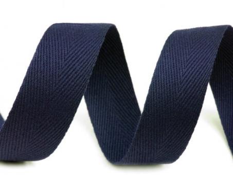 Köperband 20mm navy 