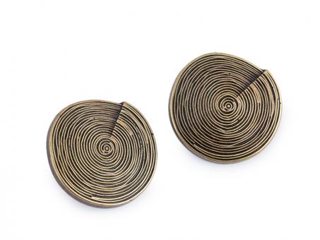 Knopf Spirale messingfarben 34mm 