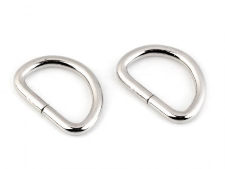 D-Ringe Metall 25mm silberfarben (2 Stück) 