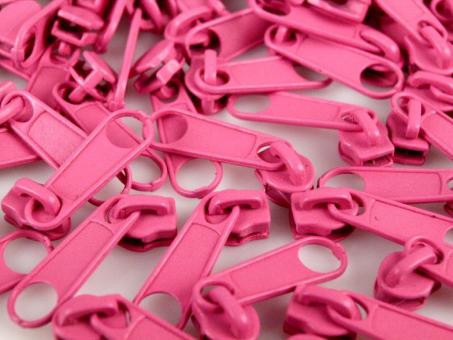 Zipper für Endlos-Reißverschluss pink 