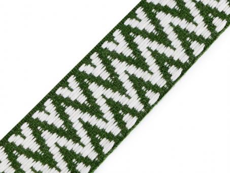 Gurtband Breite 38 mm Zacken grün 