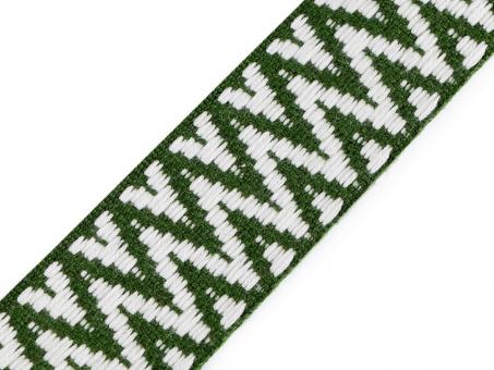 Gurtband Breite 38 mm Zacken grün 