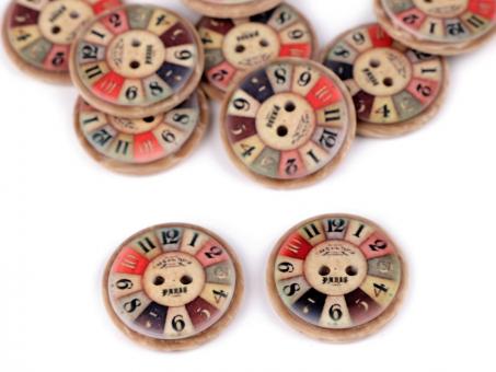 Knopf Vintage Uhr 25mm 