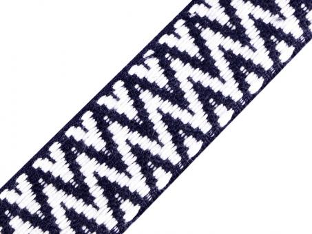 Gurtband Breite 38 mm Zacken dunkelblau 