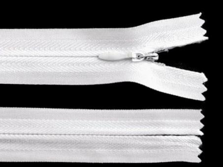 Reißverschluss nahtverdeckt 50cm weiß 